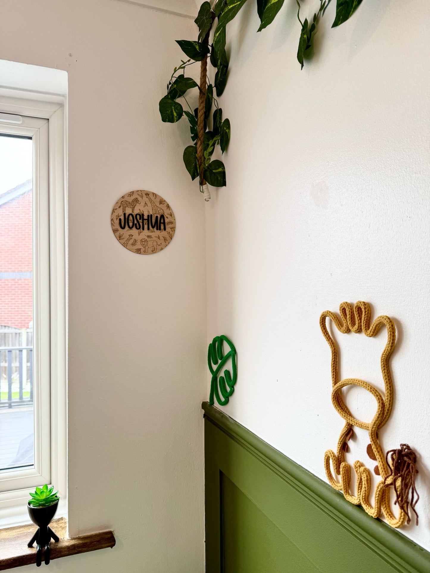 Safari themed name plaque