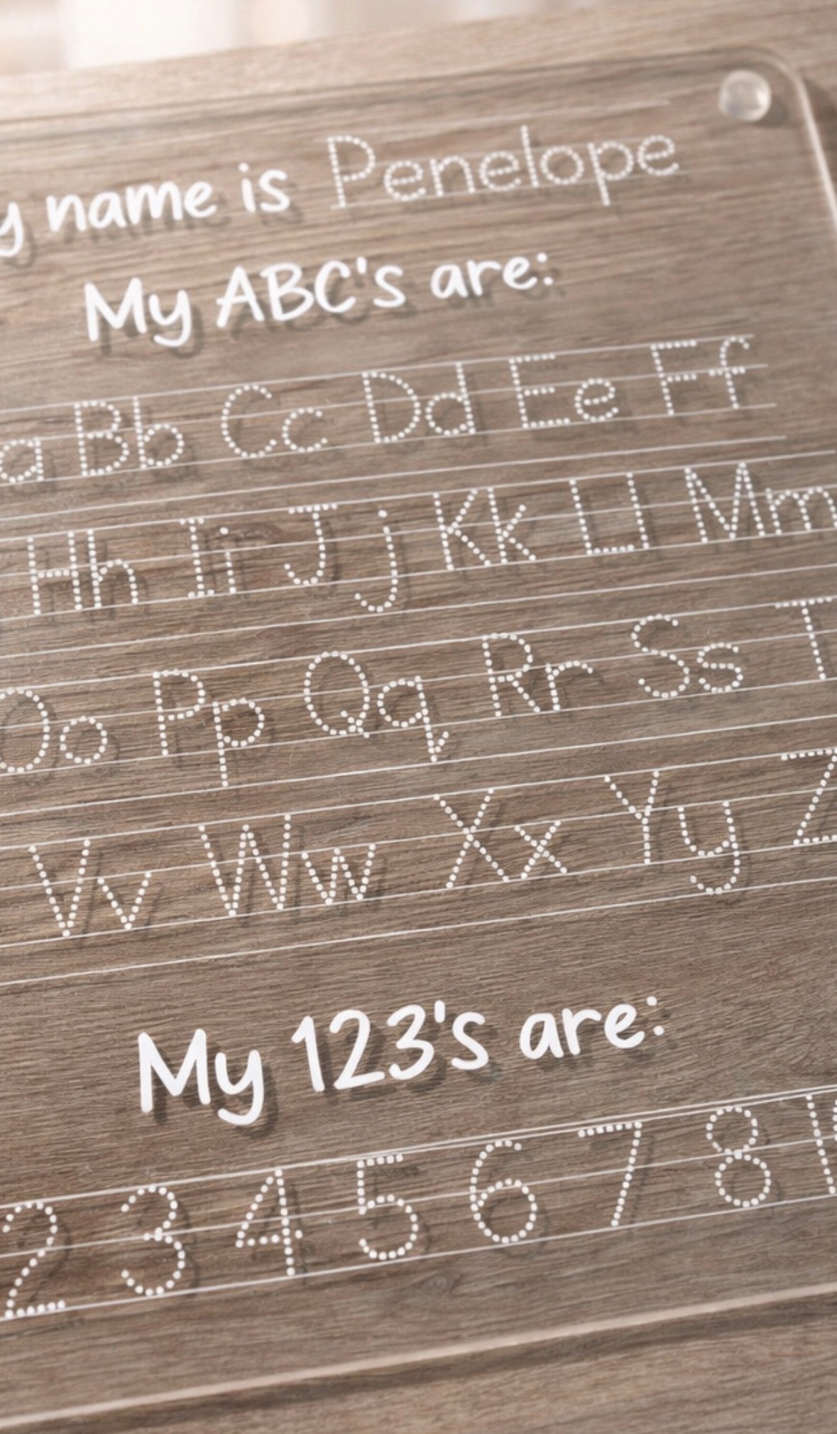 reusable handwriting practice boards for kids with alphabet and numbers tracing