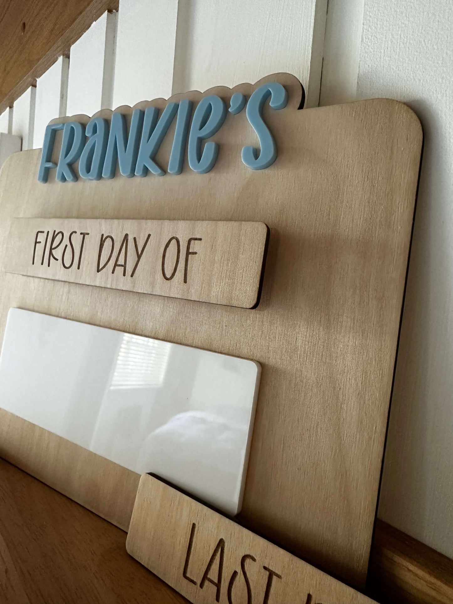 First and last day personalised back to school memory board