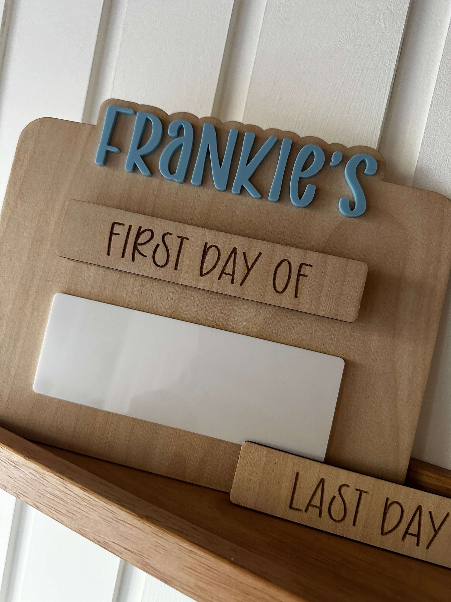 First and last day personalised back to school memory board