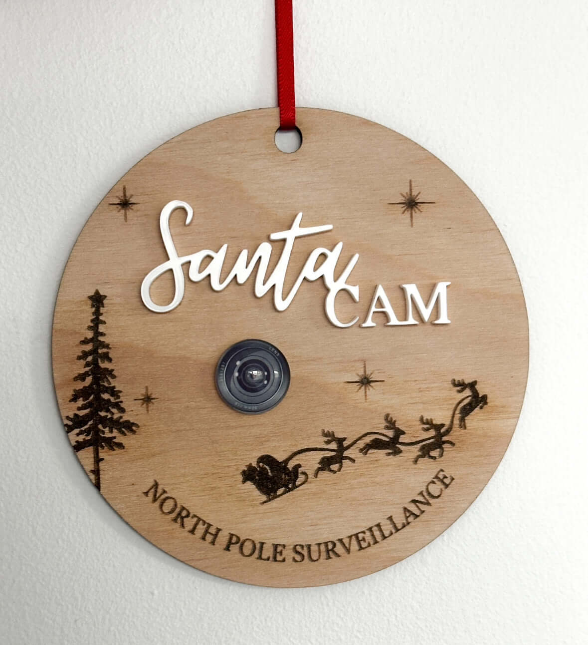 Wooden Santa Cam with fake camera
