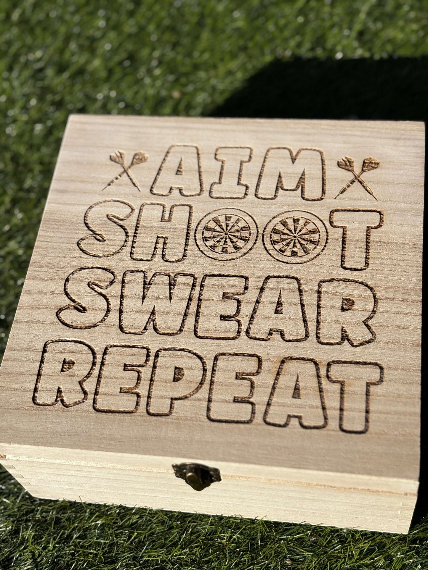 Darts wooden storage box