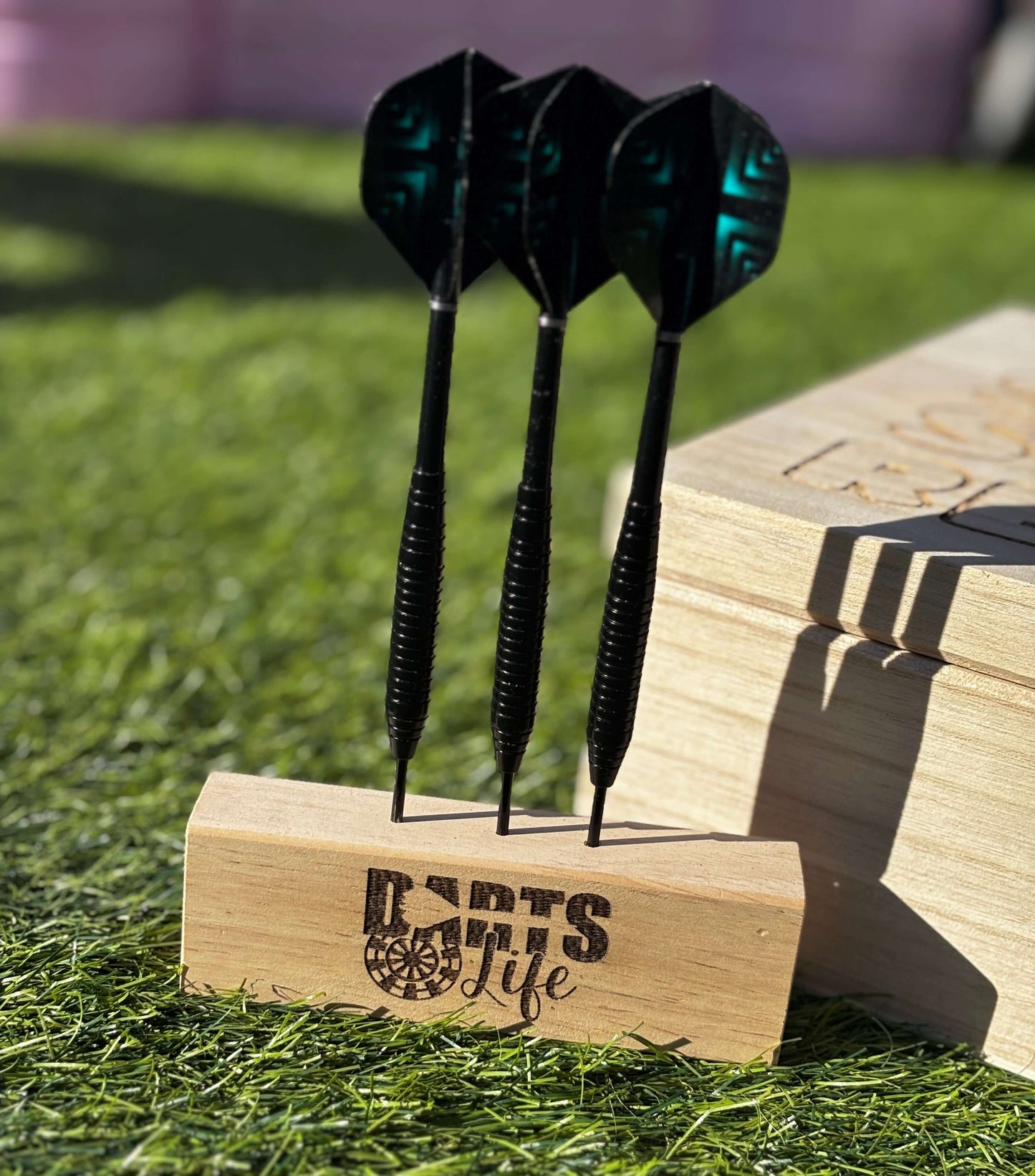 Wooden darts holder