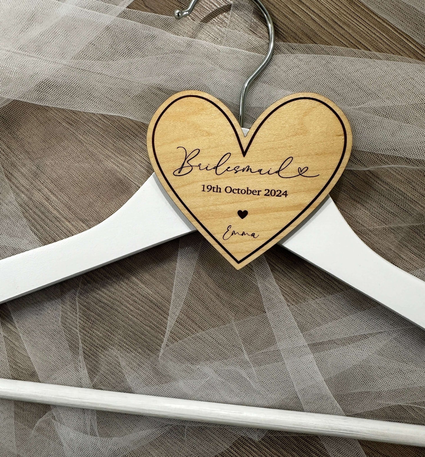 Bridal Party wooden hanger tags