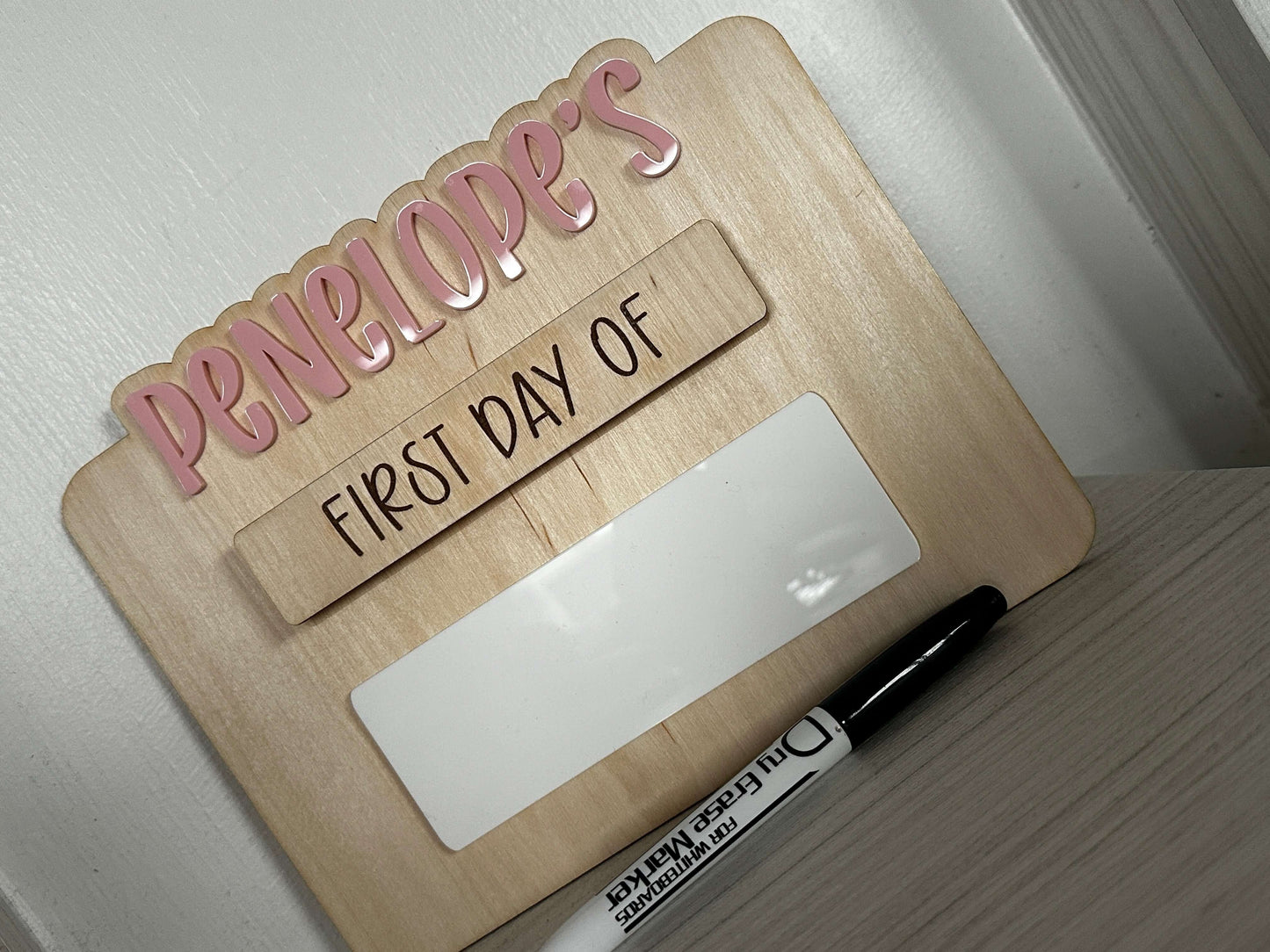 First and last day personalised back to school memory board