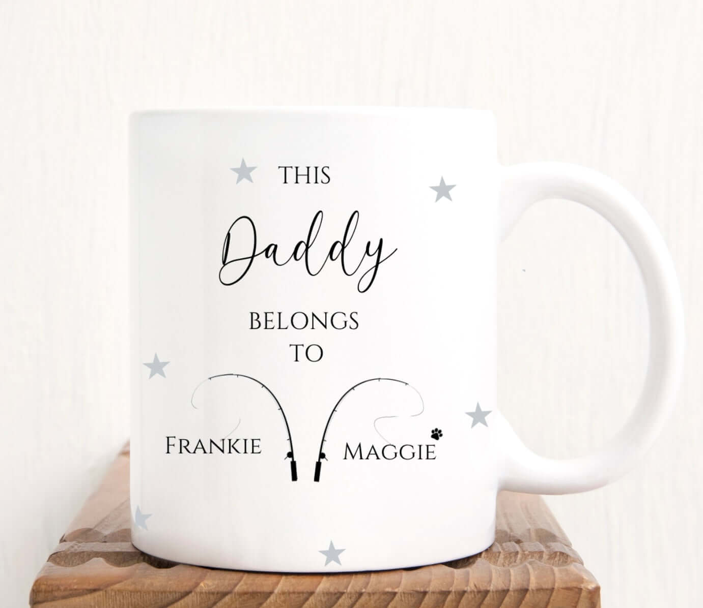 This daddy belongs to Mug. Personalised mug for Daddy. Personalised mug from the dog.