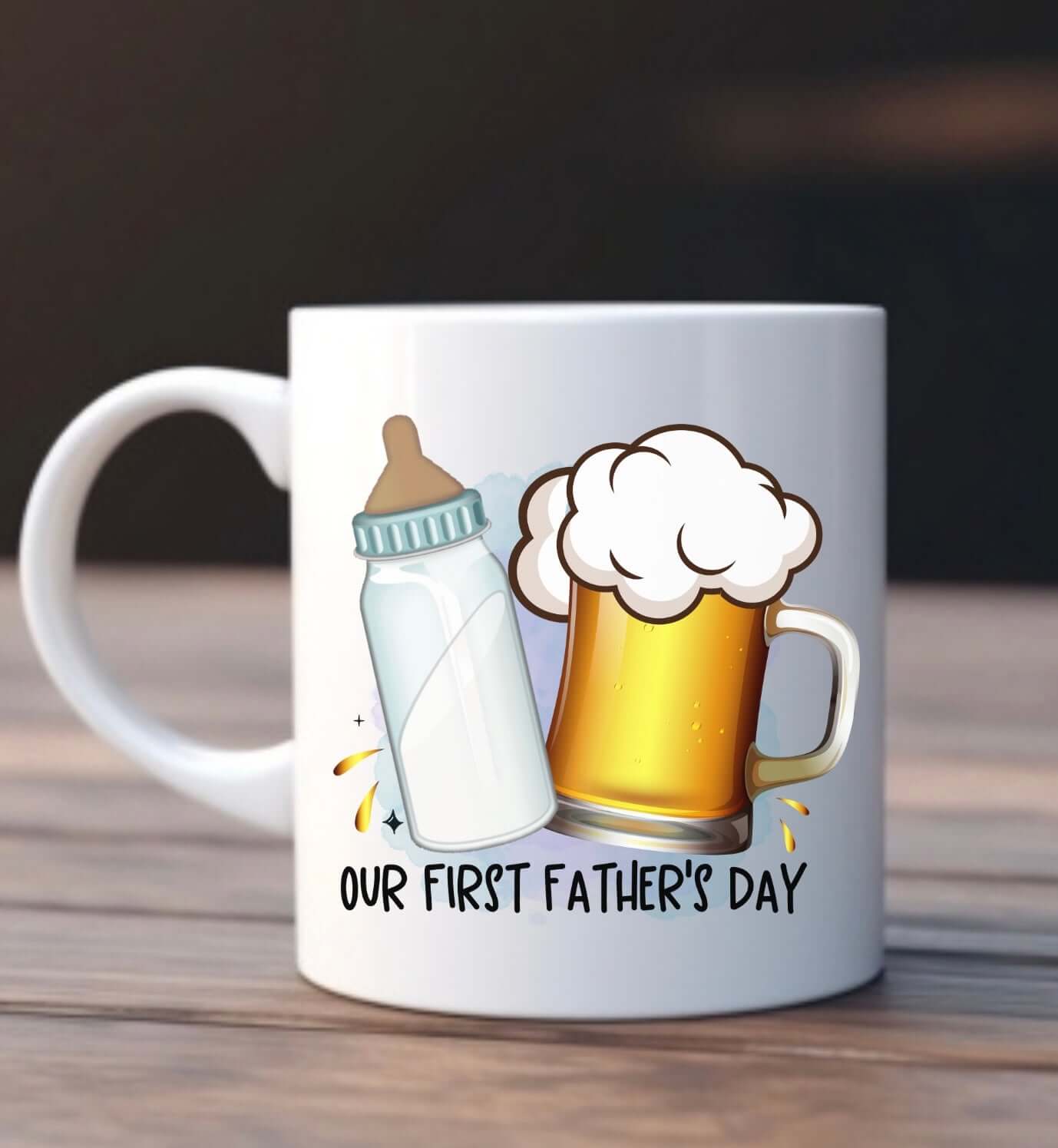 Our first Father's Day mug. Father's Day gifts from baby.