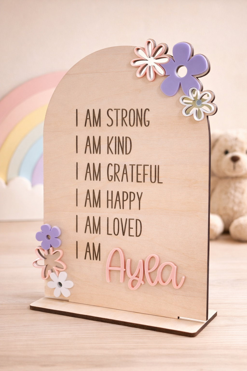 Children’s positive mindset plaque for bedroom or nursery decor