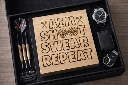 Dart player storage box for darts accessories and games room decor