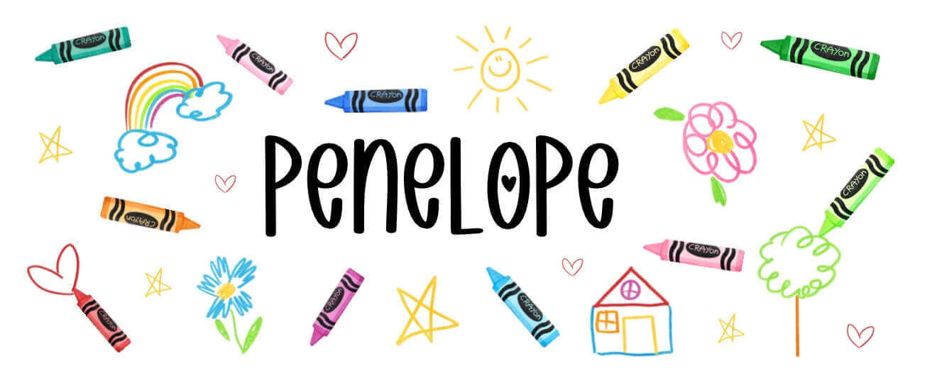 Personalised tin pencil case, featuring a cute and fun crayon theme. 