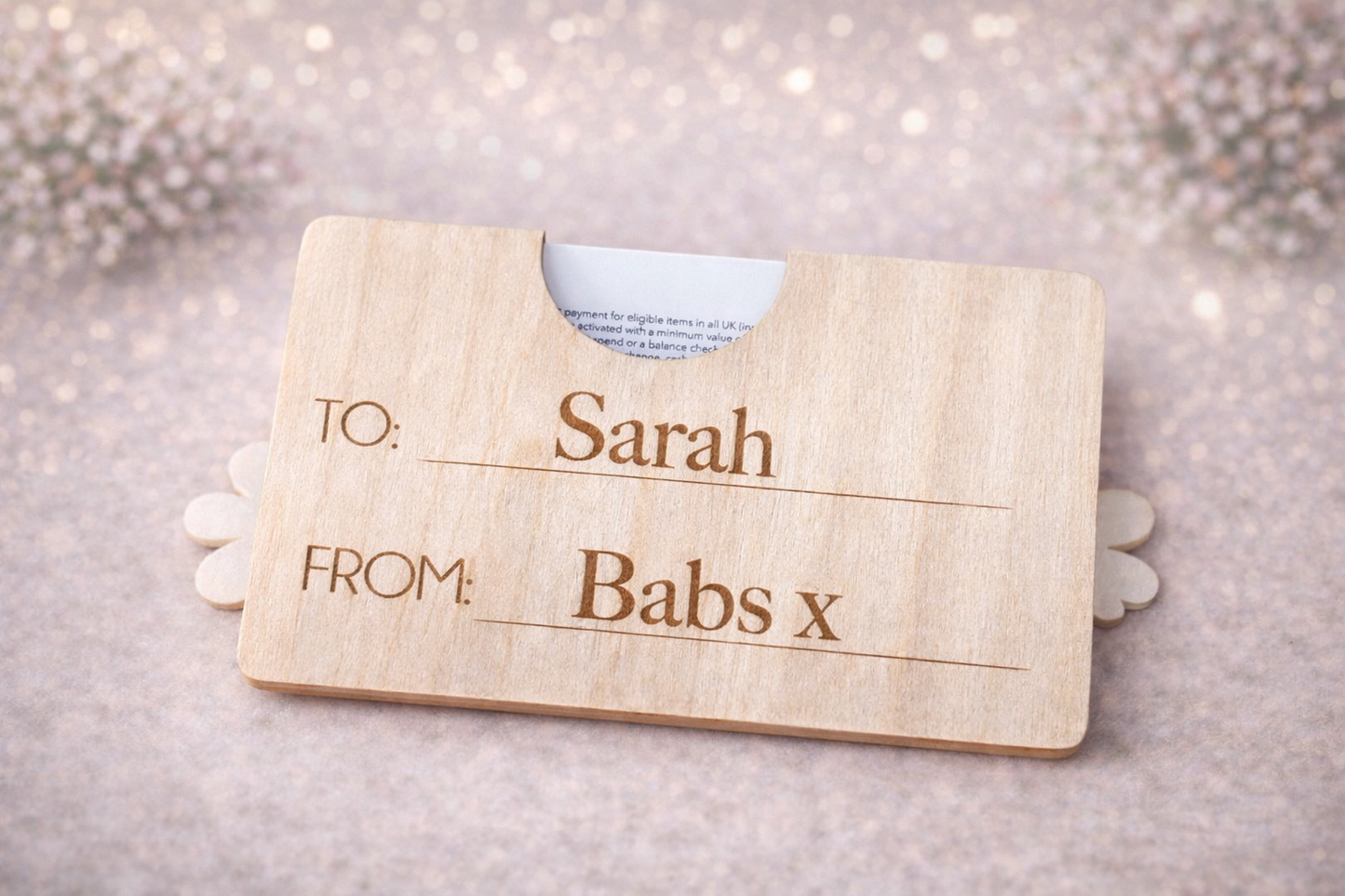 Personalised Best Friend Gift Card Holder | Wooden Voucher Holder | Friendship Gift