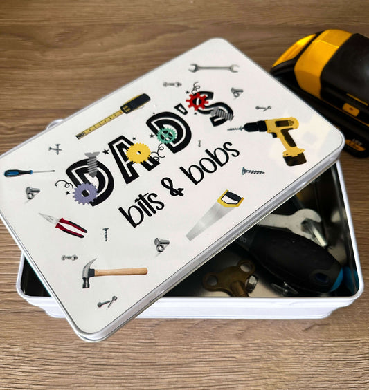 Personalised white man tin for any occasion. 
