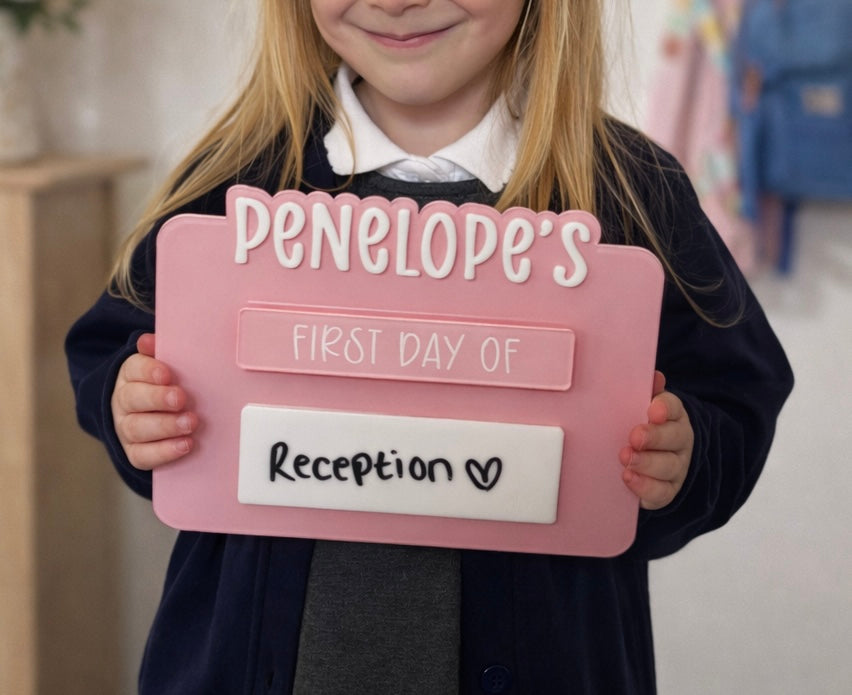 Personalised Back to School Board | First & Last Day Reusable School Sign