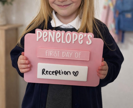 Personalised Back to School Board | First & Last Day Reusable School Sign