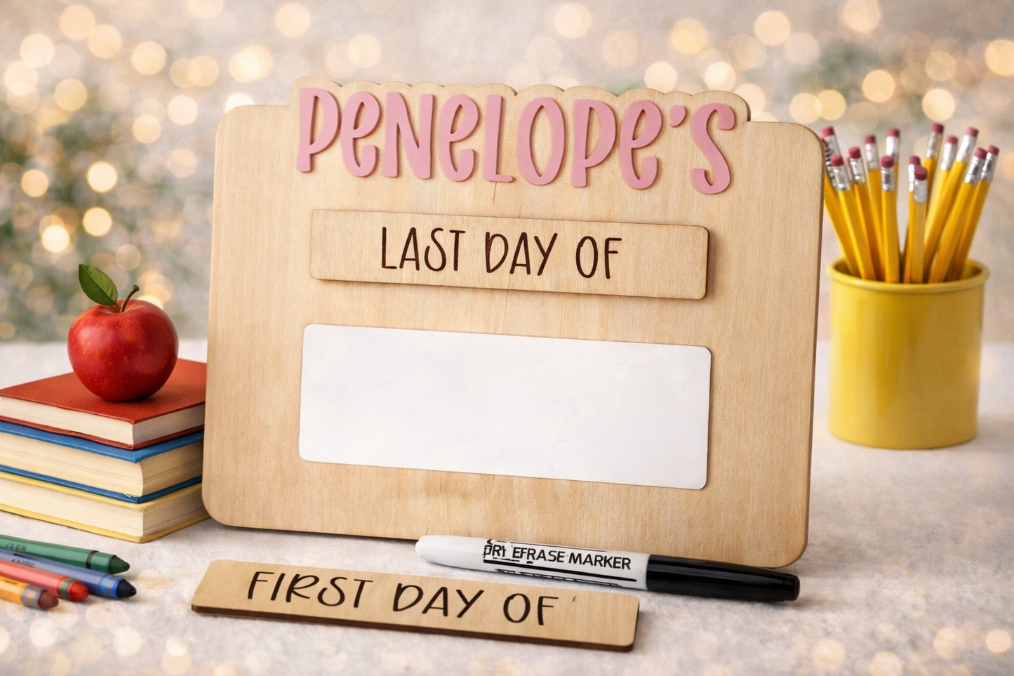First and last day of School memory board