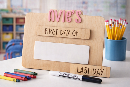 First and last day of School memory board