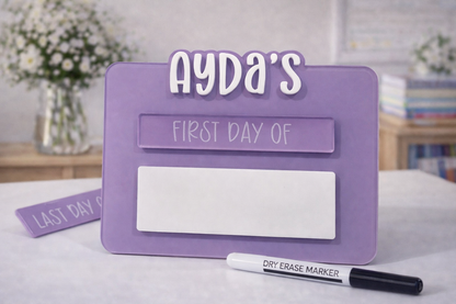 Personalised Back to School Board | First & Last Day Reusable School Sign