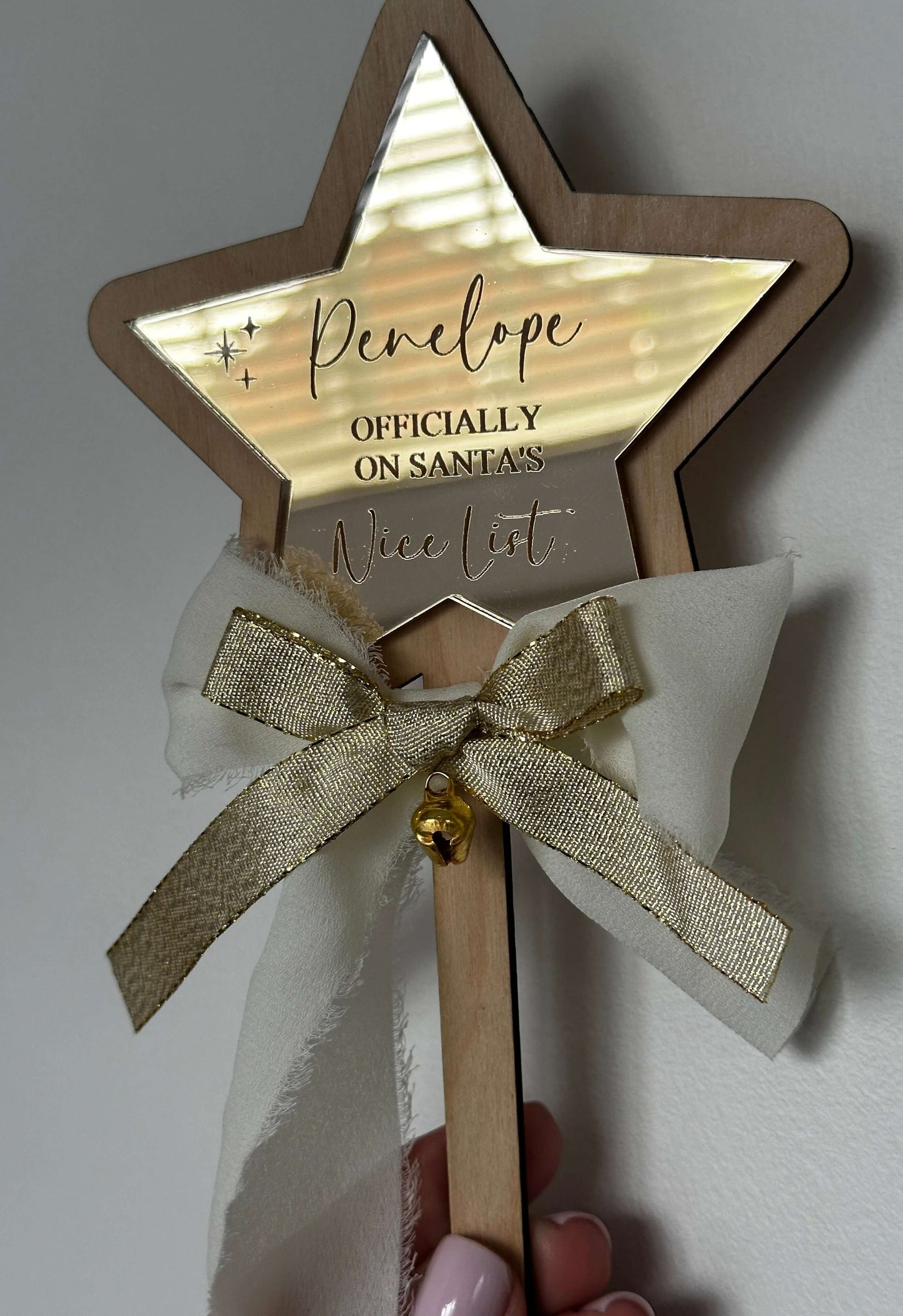 Personalised, Santas's nice list wand award