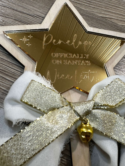 Personalised, Santas's nice list wand award