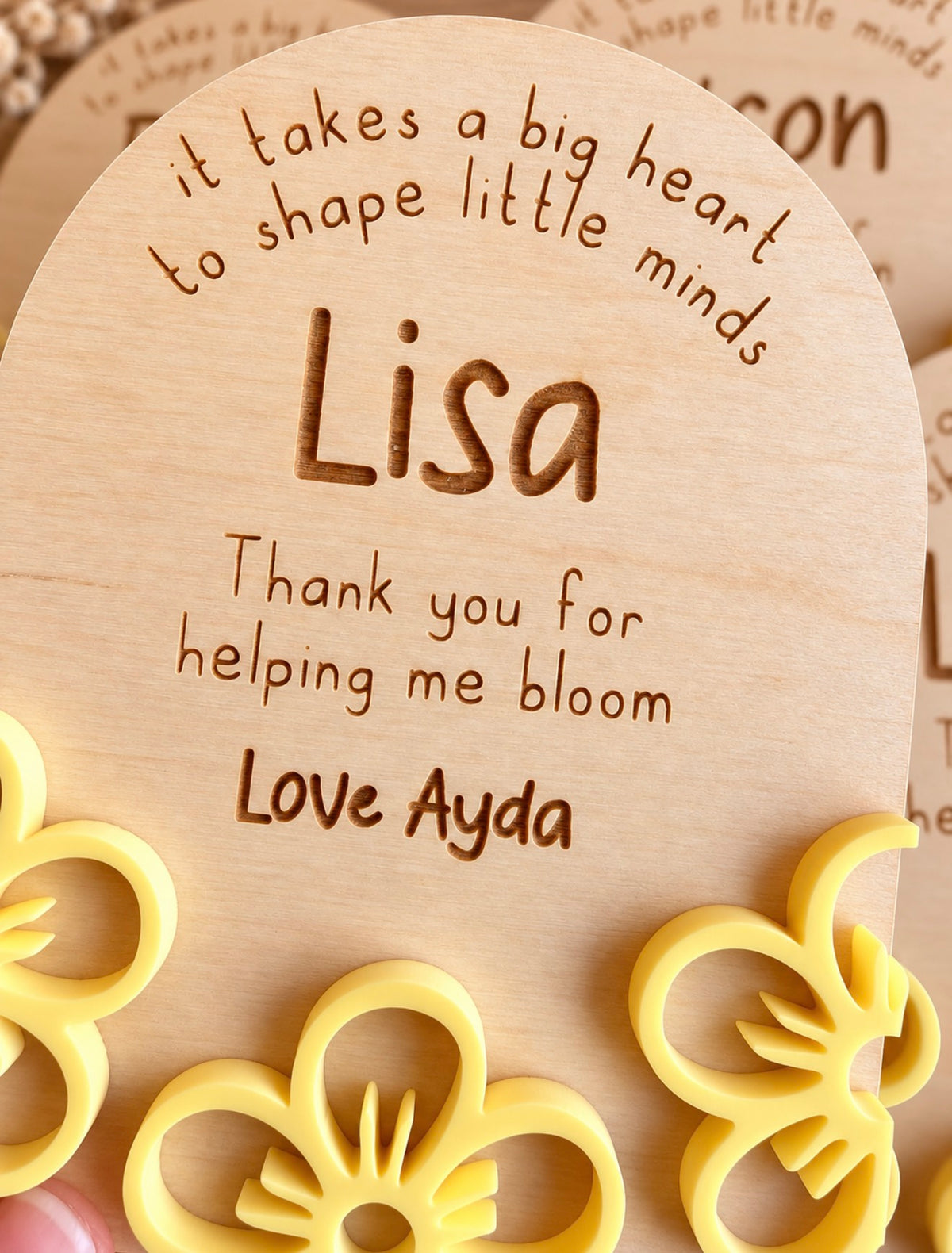 Helping me bloom personalised teacher gift
