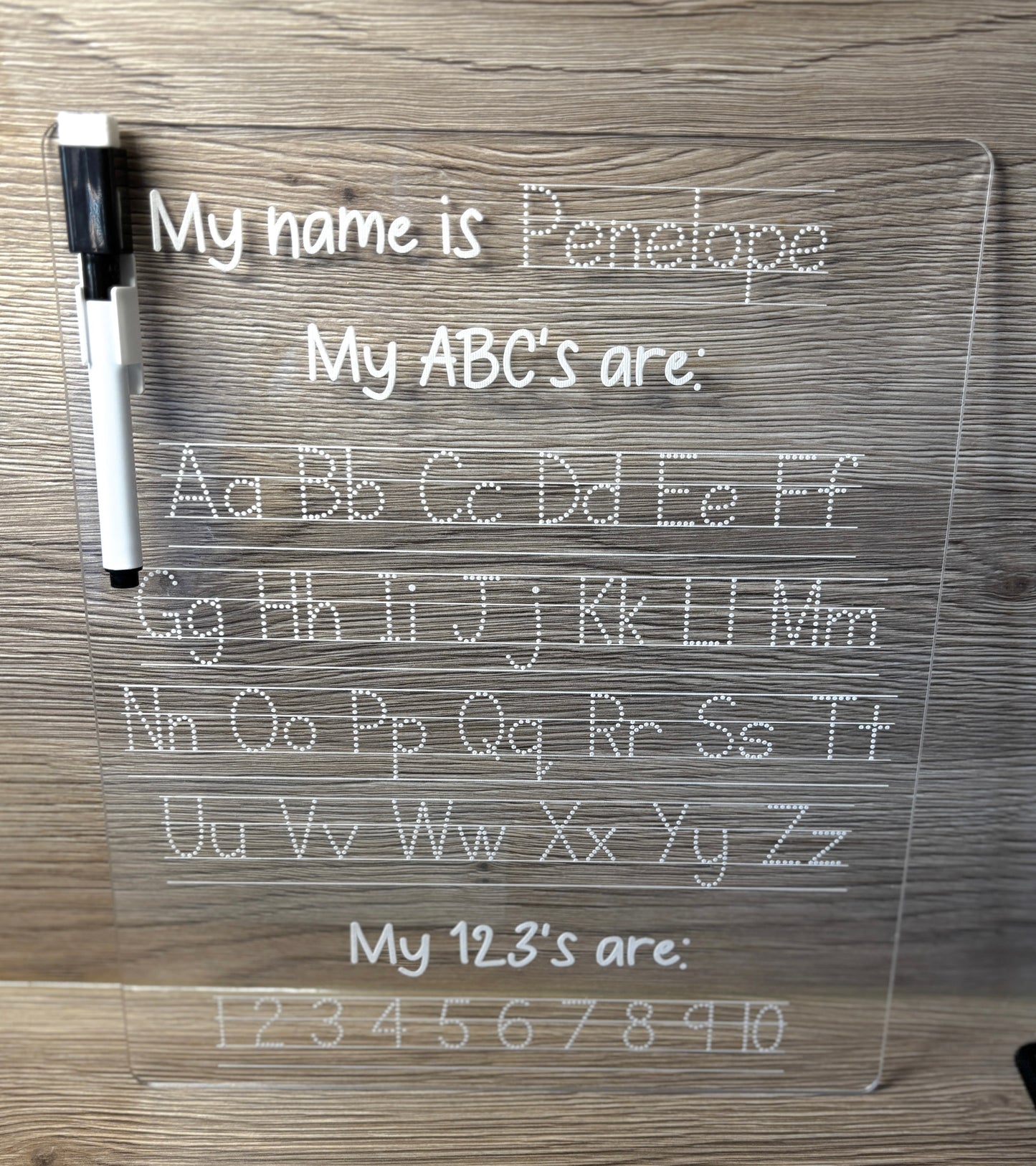Handwriting practice board