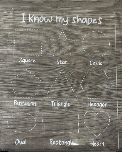Shapes practice board