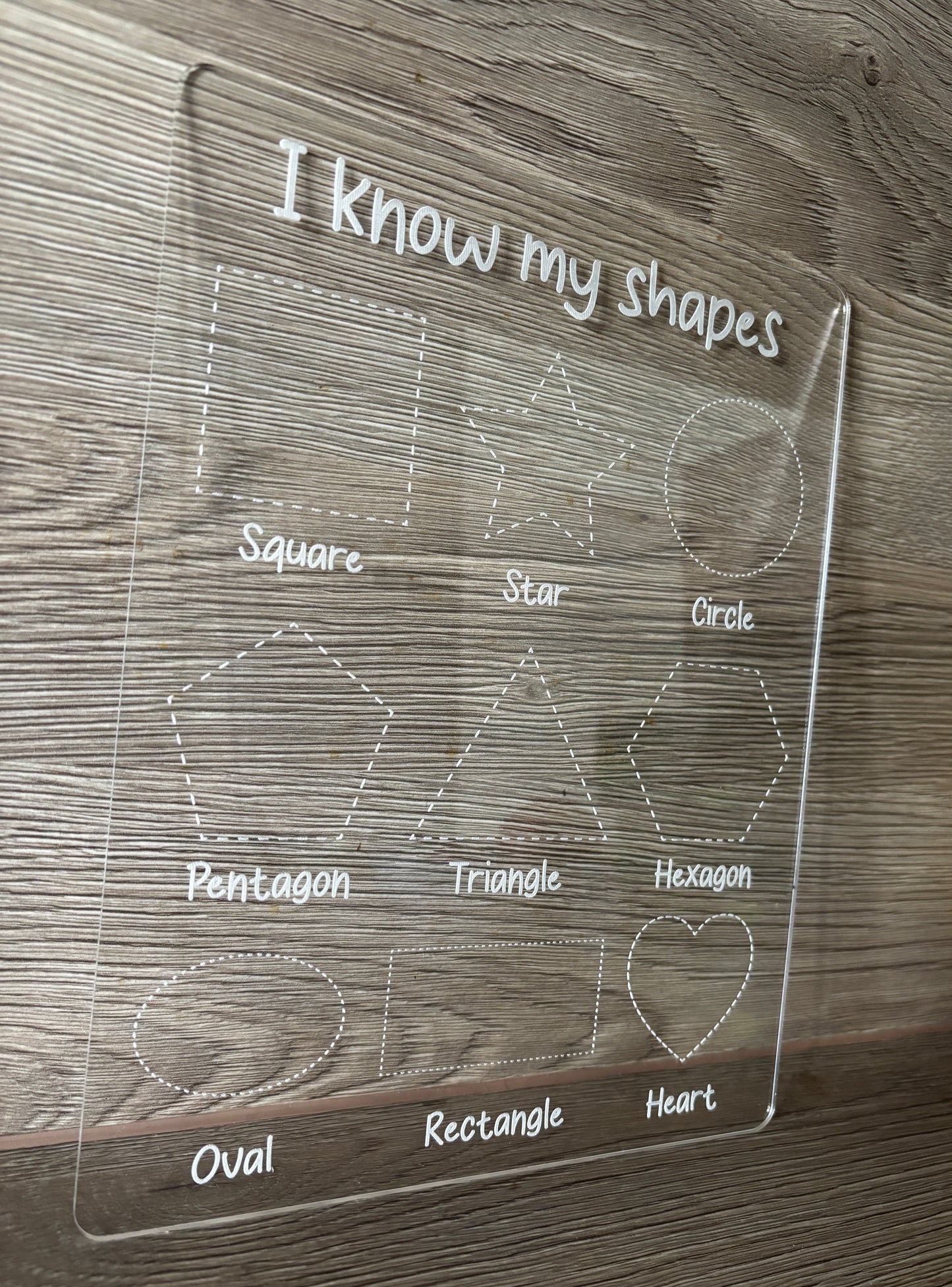Shapes practice board