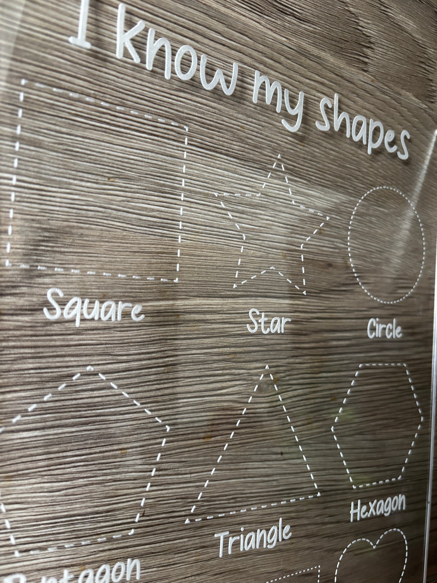 Shapes practice board