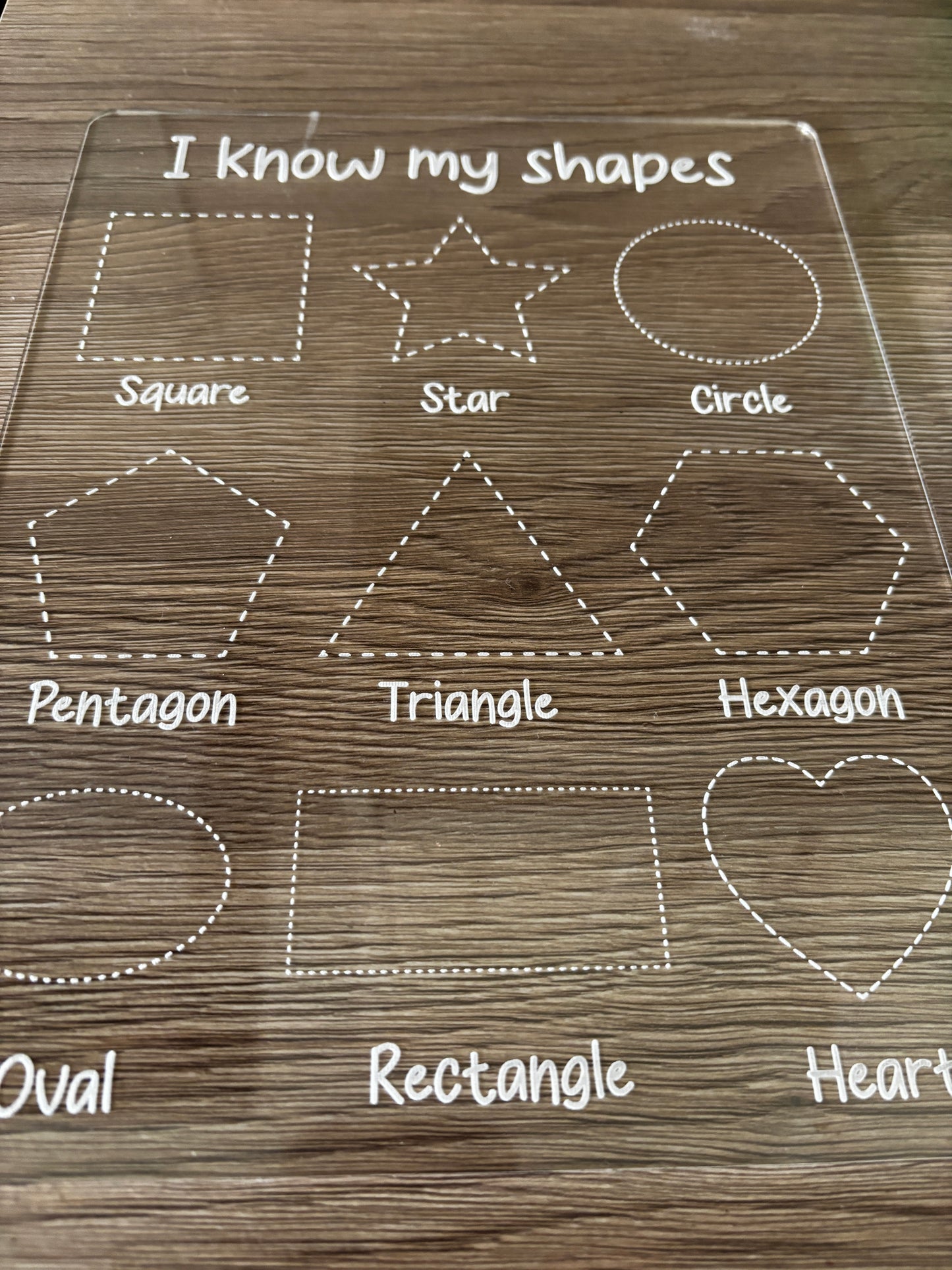 Shapes practice board