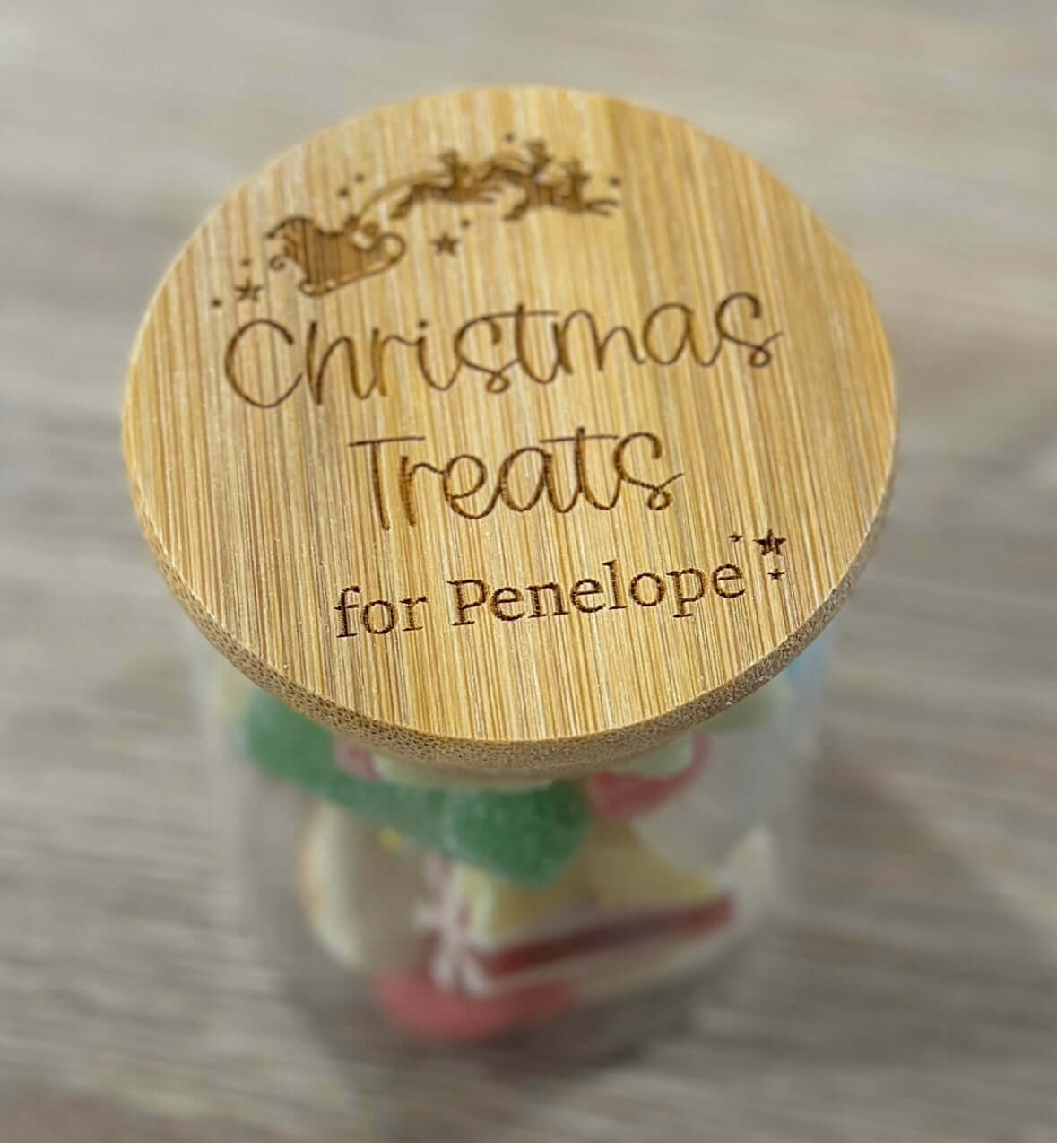 Personalised Christmas sweets jars, Christmas eve box