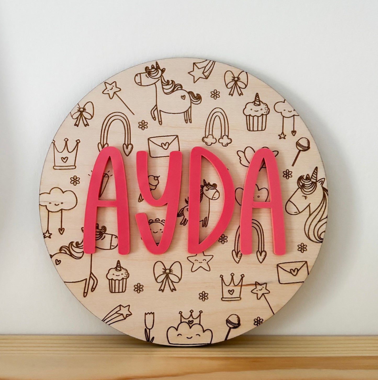 Unicorn Personalised Name Plaque