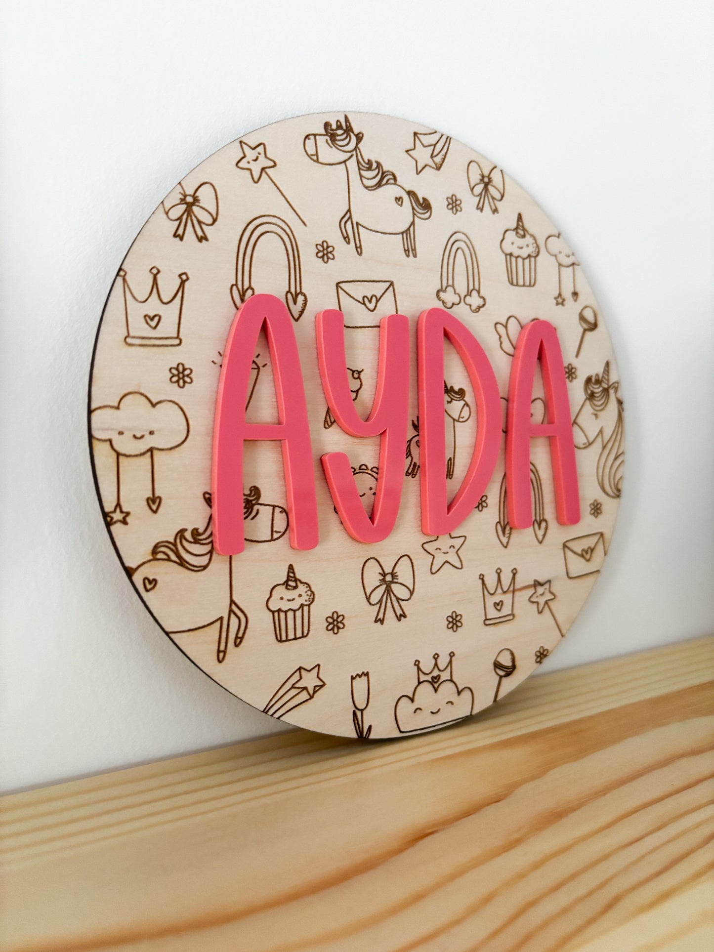 Unicorn Personalised Name Plaque