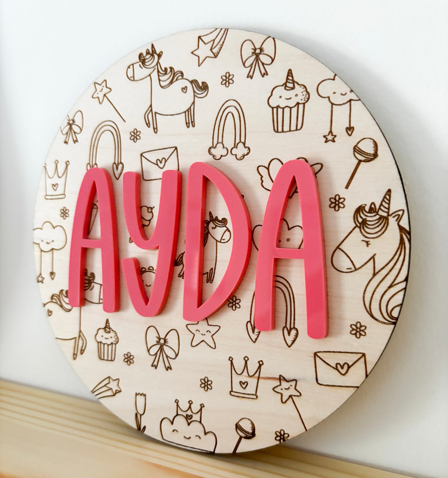 Unicorn Personalised Name Plaque