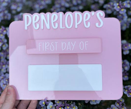 Acrylic Back to School Board