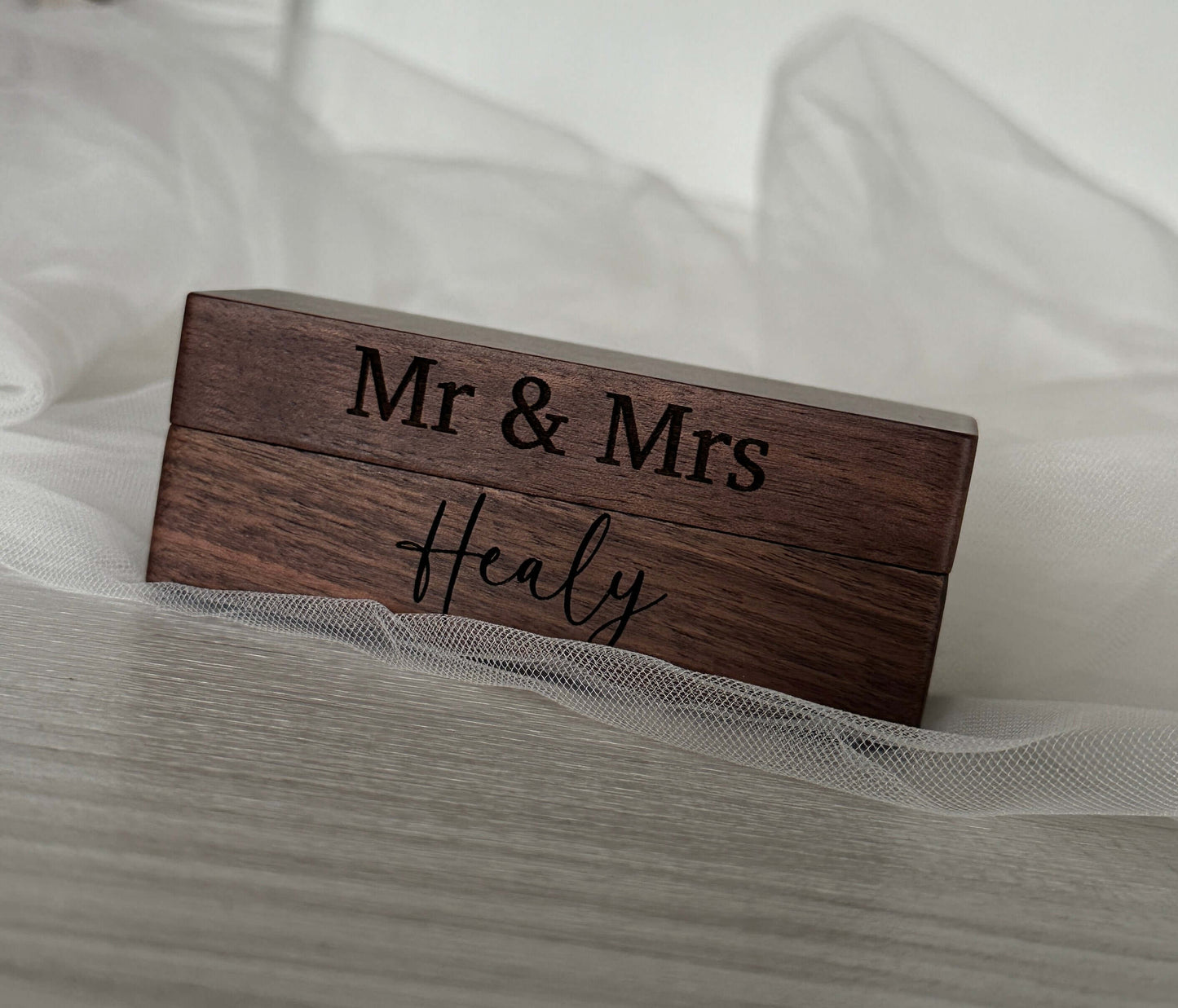 engraved, personalised wedding ring boxes