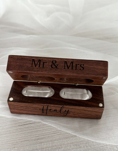 engraved, personalised wedding ring boxes