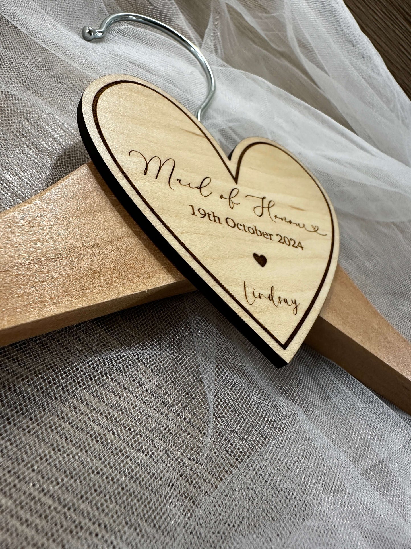 Bridal Party wooden hanger tags