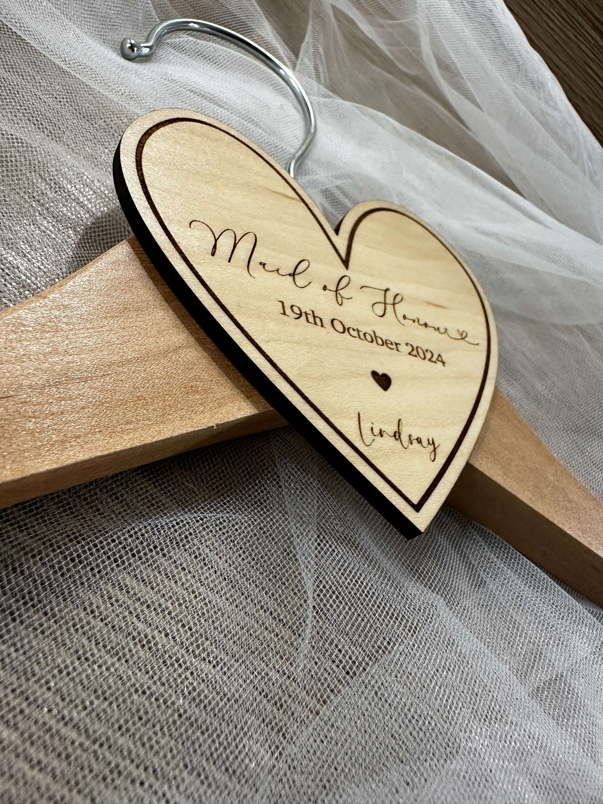 Bridal Party wooden hanger tags