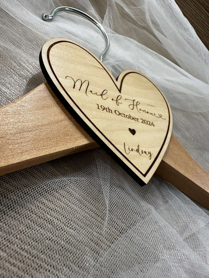 Bridal Party wooden hanger tags