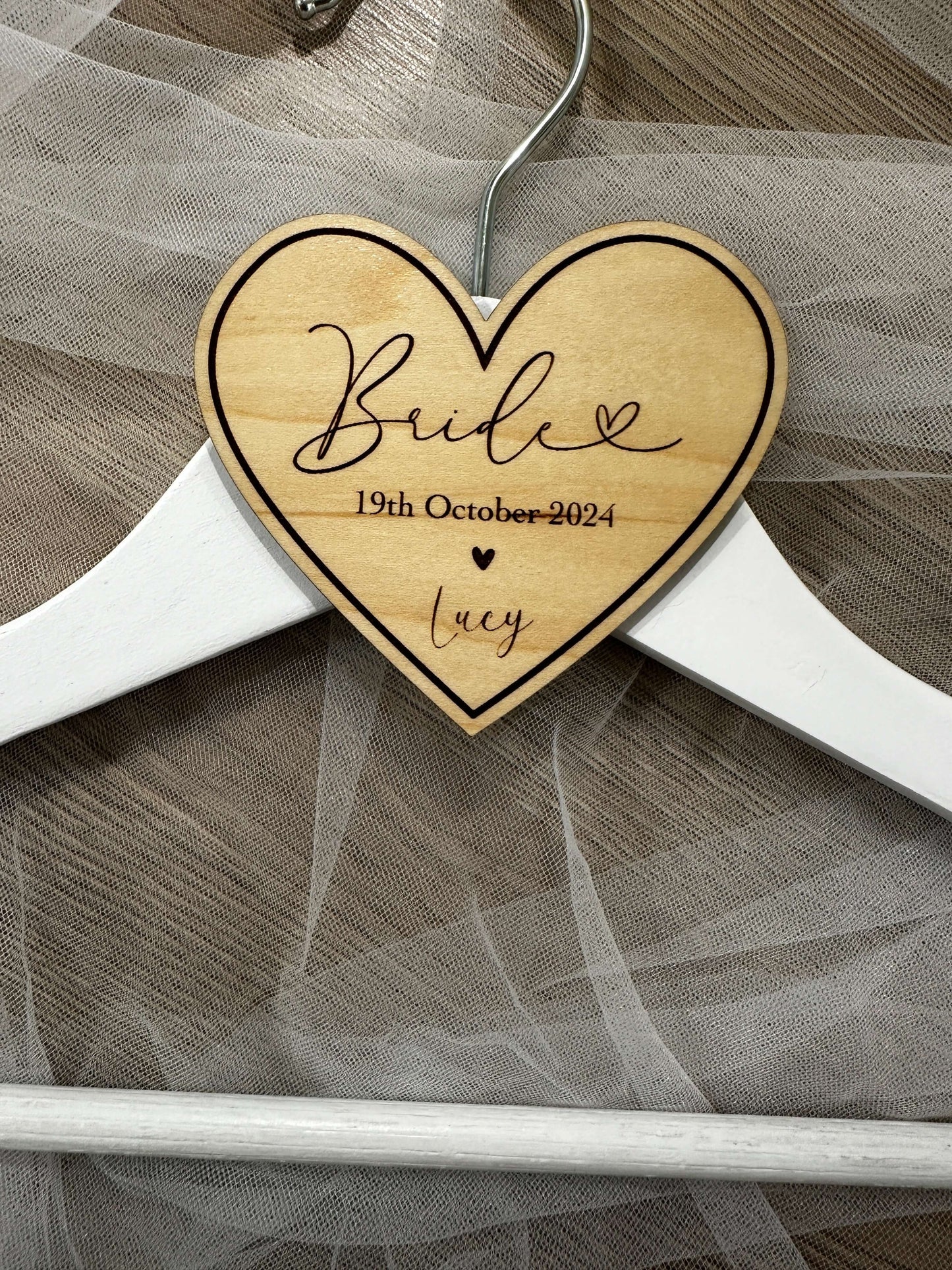 Bridal Party wooden hanger tags