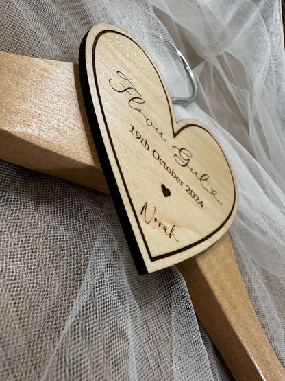 Bridal Party wooden hanger tags