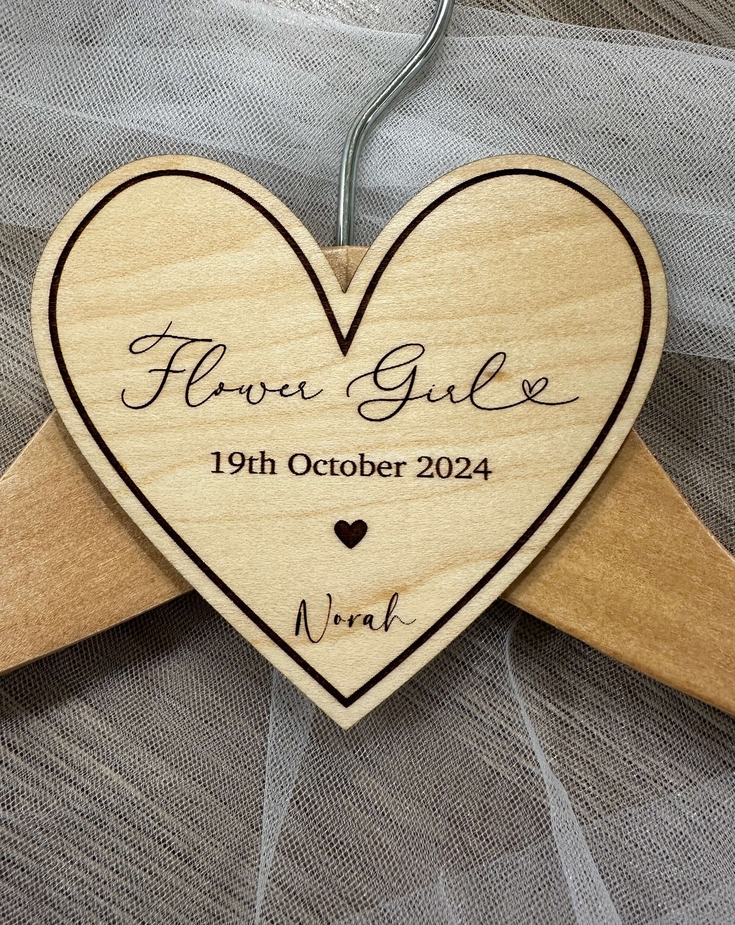 Bridal Party wooden hanger tags