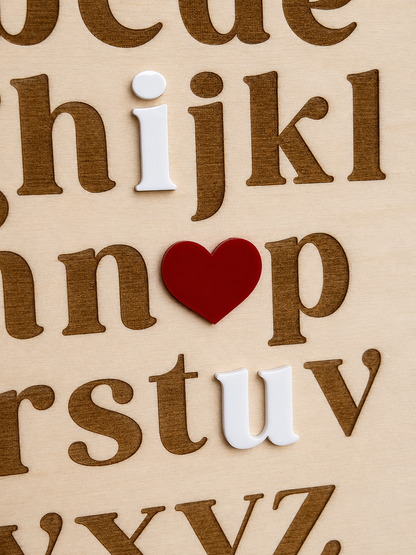 Personalised Wooden Alphabet Wall Plaque | Nursery Wall Decor | ABC Sign