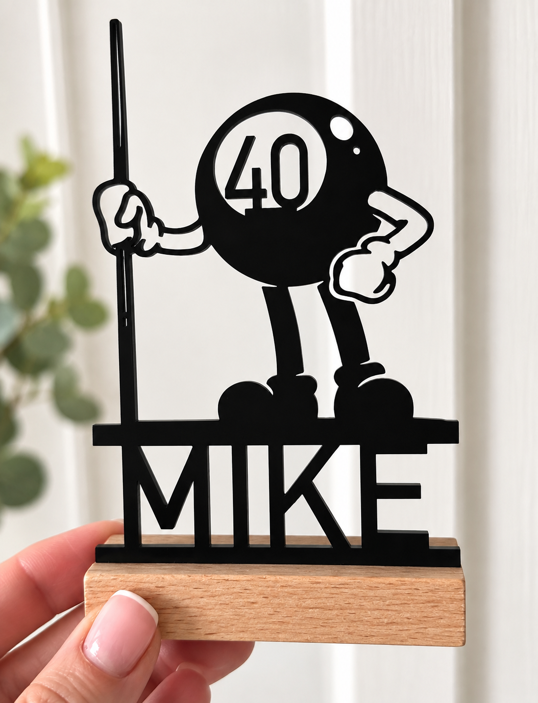 Personalised Pool & Snooker Birthday Gift – Name & Age Sign