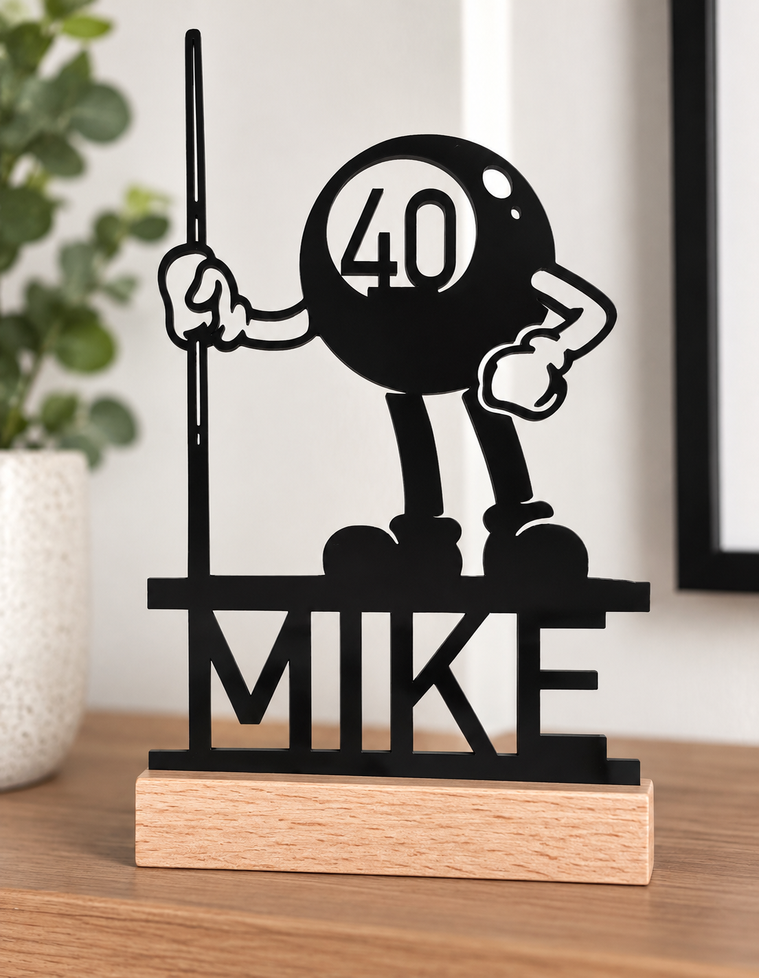Personalised Pool & Snooker Birthday Gift – Name & Age Sign