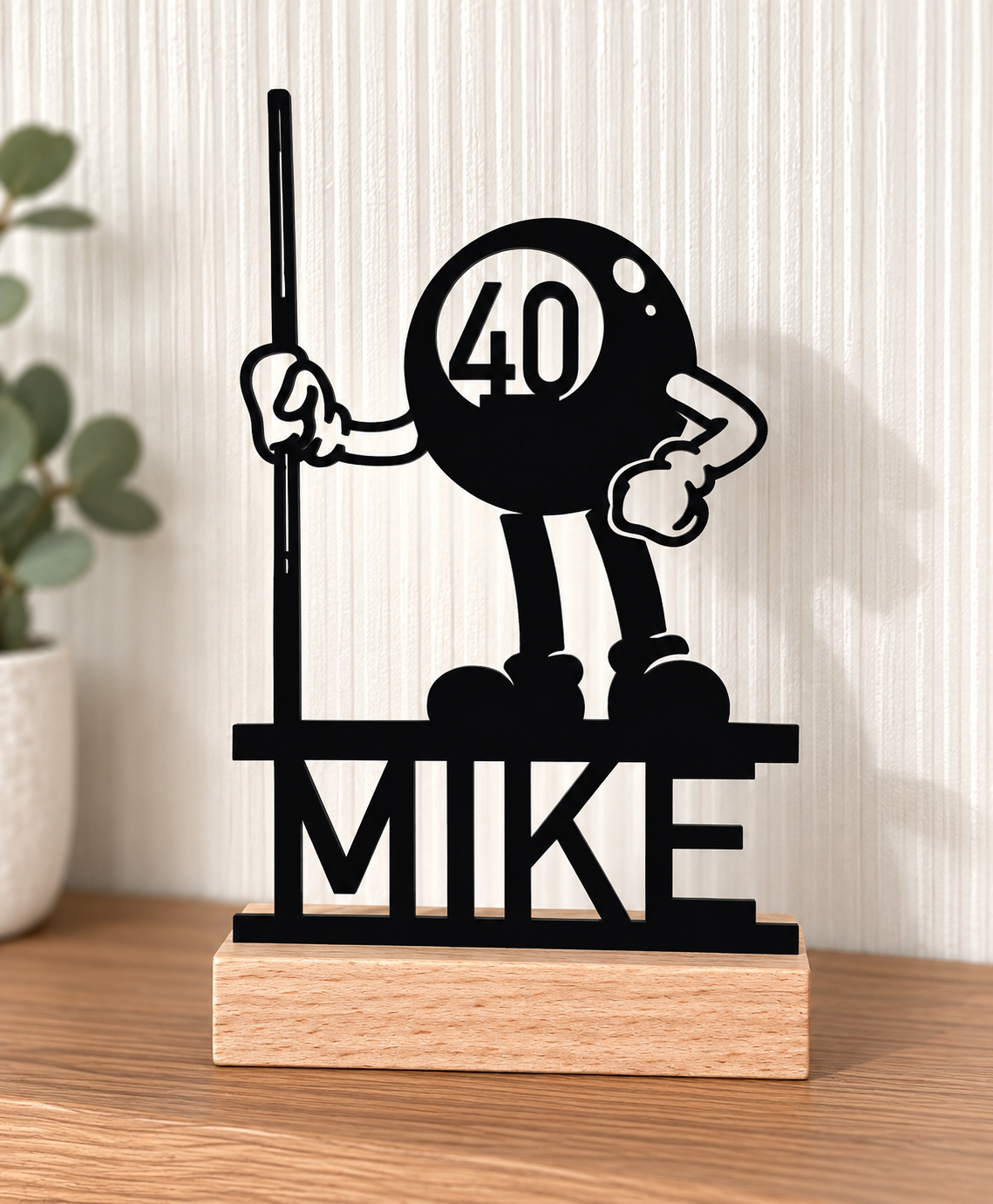 Personalised Pool & Snooker Birthday Gift – Name & Age Sign