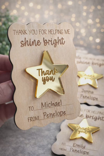 Thank You For Helping Me Shine Bright Teacher Magnet | Teacher Appreciation Gift